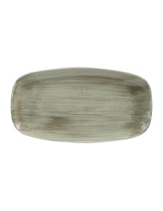 Assiettes oblongues Churchill Stonecast Vert 355mm - Lot de 6