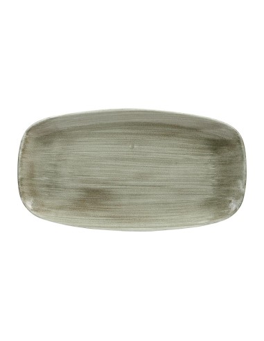 Assiettes oblongues Churchill Stonecast Vert 355mm - Lot de 6