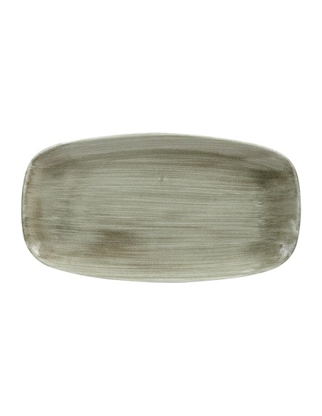 Assiettes oblongues Churchill Stonecast Vert 355mm - Lot de 6