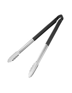 Pince de service Hygiplas 405mm noire - inox et vinyle