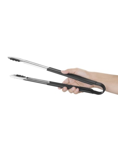 Pince de service Hygiplas 405mm noire - inox et vinyle