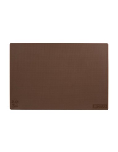 Planche à découper antibactérienne Hygiplas marron 450x300x10 mm