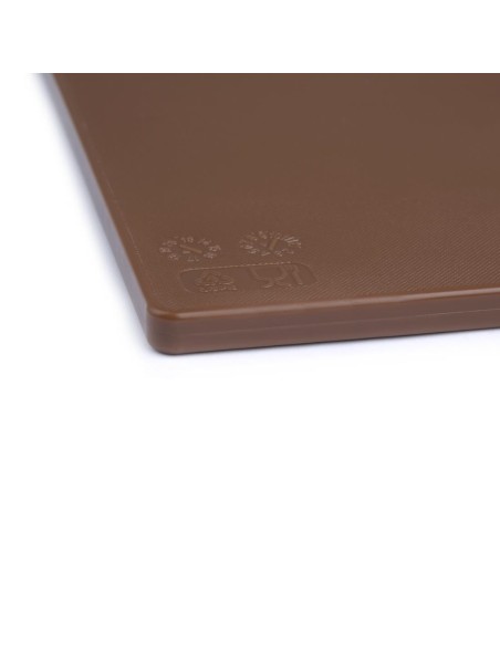 Planche à découper antibactérienne Hygiplas marron 450x300x10 mm