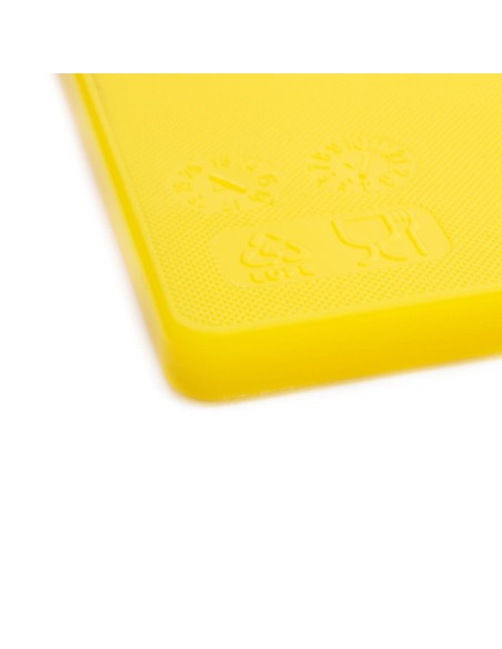 Planche à découper antibactérienne Hygiplas jaune 450x300 mm