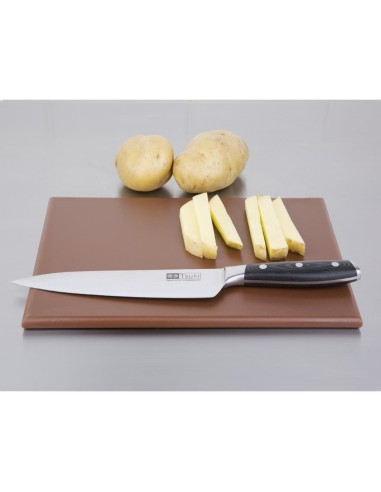Petite planche à découper Hygiplas marron - HDPE 12mm