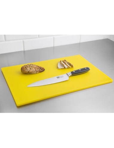 Planche à découper antibactérienne Hygiplas jaune 450x300 mm