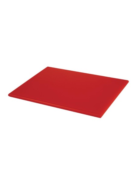 Petite planche à découper Hygiplas rouge HDPE 12 mm