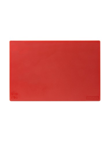 Planche à découper antibactérienne Hygiplas rouge 450x300 mm