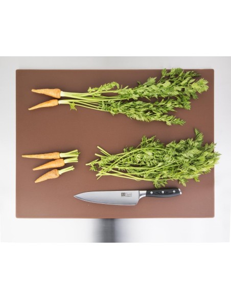 Grande planche à découper basse densité Hygiplas marron