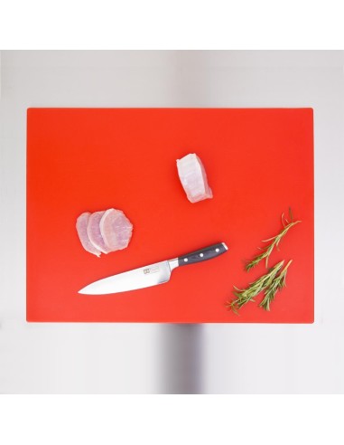 Grande planche à découper rouge Hygiplas 600x450 mm - PEBD