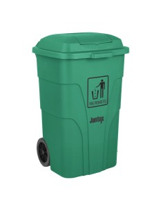 Poubelle à roulettes Jantex 120L verte avec pédale