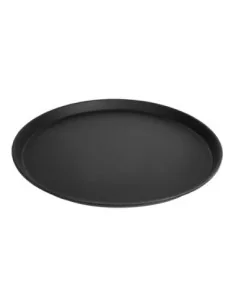 Plateau de service rond fibre de verre antidérapant Camtread Cambro noir 40,5 cm 2