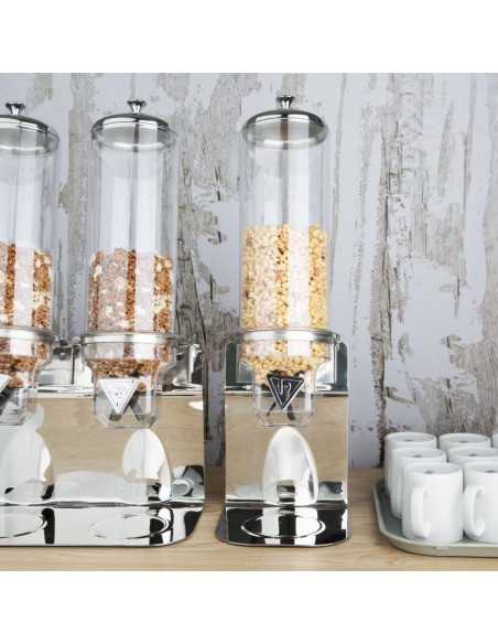 Distributeur de céréales Olympia simple 4L - Argent