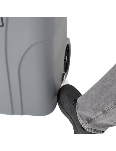 Poubelle à roulettes Jantex 120L grise - 2 couvercles