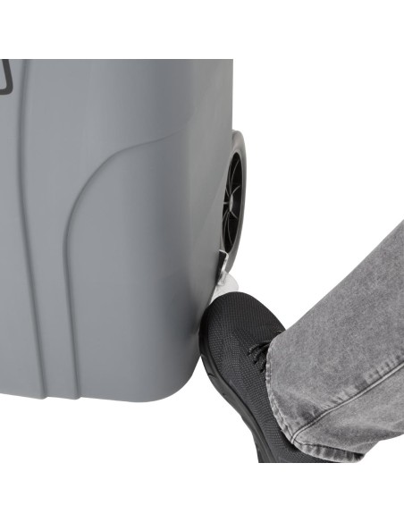 Poubelle à roulettes Jantex 120L grise - 2 couvercles