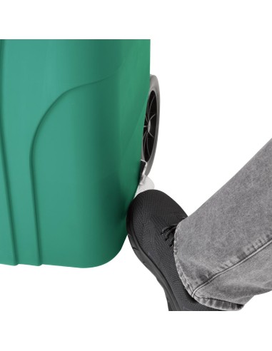 Poubelle à roulettes Jantex 120L verte avec pédale