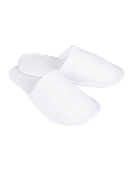 Chaussons blancs fermés Mitre Essentials - confort spa & hôtel