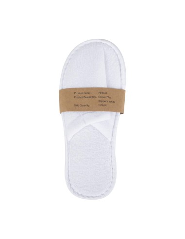 Chaussons blancs fermés Mitre Essentials - confort spa & hôtel