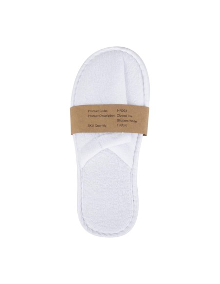 Chaussons blancs fermés Mitre Essentials - confort spa & hôtel