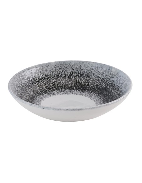 Assiettes coupes Churchill Fusion Black 182 mm - lot de 12