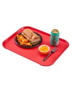 Plateau en polypropylène Fast Food Cambro rouge 410 mm 2