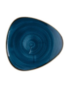 Assiettes triangulaires Churchill Stonecast Java Blue Lotus 228mm - lot de 12