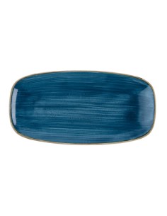 Assiettes oblongues Churchill Stonecast Java Blue 350x187 mm - lot de 6