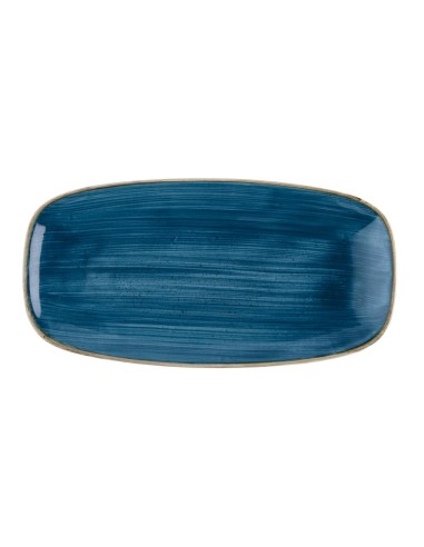 Assiettes oblongues Churchill Stonecast Java Blue 350x187 mm - lot de 6