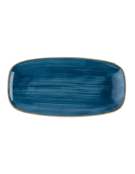Assiettes oblongues Churchill Stonecast Java Blue 350x187 mm - lot de 6