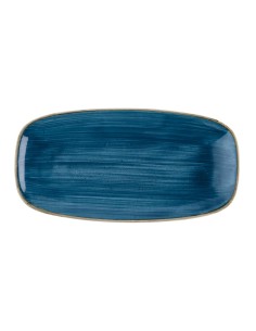 Assiettes oblongues Churchill Stonecast Java Blue - Lot de 12