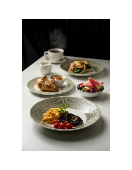 Assiettes à bord large Churchill Bamboo 280 mm - Lot de 12