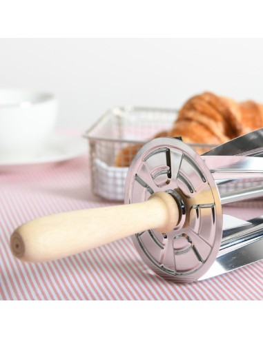 Rouleau à croissants inox poignée bois - Louis Tellier