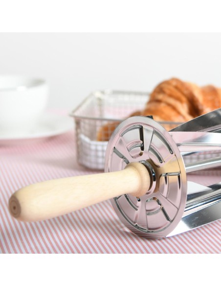 Rouleau à croissants inox poignée bois - Louis Tellier