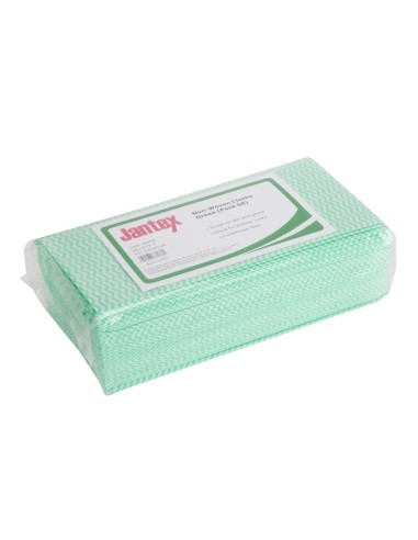Chiffons non tissés Jantex verts - lot de 50