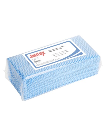 Chiffons non tissés Jantex bleu - lot de 50