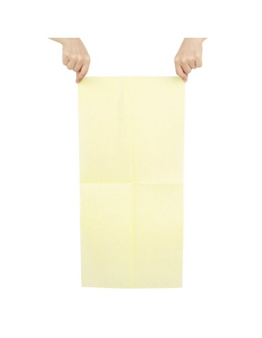 Chiffons non tissés Jantex jaunes - lot de 50