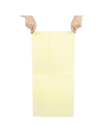 Chiffons non tissés Jantex jaunes - lot de 50