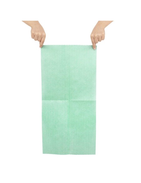Chiffons non tissés Jantex verts - lot de 50