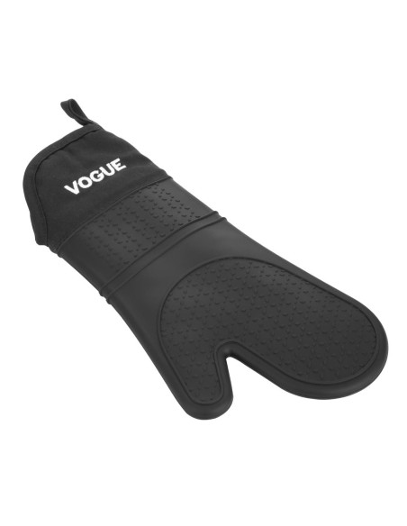Gant de four en silicone Vogue noir - protection thermique
