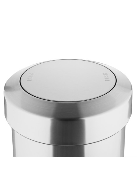 Poubelle Bolero 70L acier brossé à couvercle basculant
