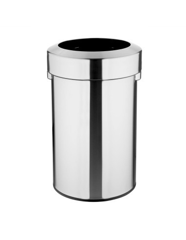 Poubelle Bolero 70L acier brossé - couvercle ouvert