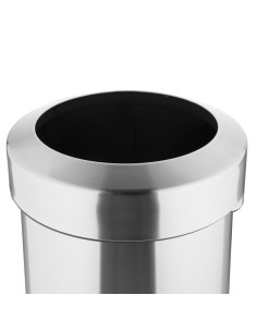 Poubelle Bolero 70L acier brossé - couvercle ouvert 2