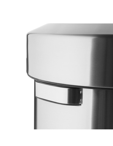 Poubelle Bolero 70L acier brossé - couvercle ouvert