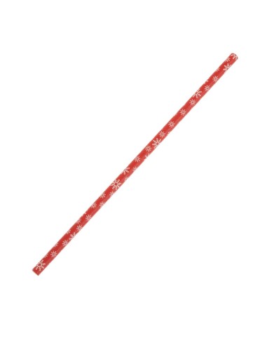 Pailles en papier Fiesta Compostable flocon de neige 210 mm - Lot 250