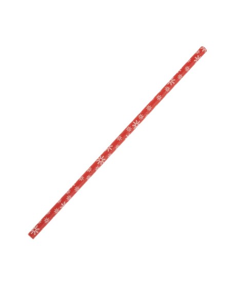 Pailles en papier Fiesta Compostable flocon de neige 210 mm - Lot 250