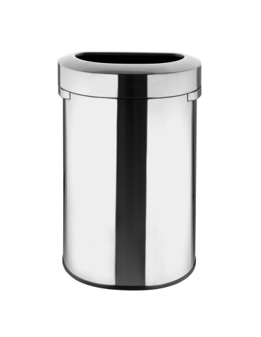 Poubelle D en acier brossé Bolero 86L - Hygiène sans contact
