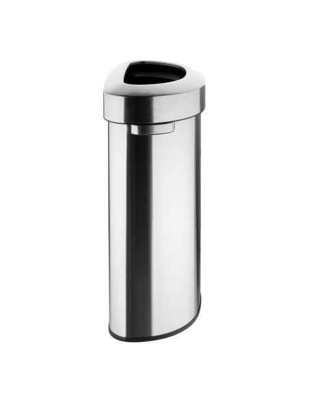 Poubelle D en acier brossé Bolero 86L - Hygiène sans contact