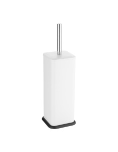 Brosse et support WC carré blanc Jantex - Hygiène salle de bain 2