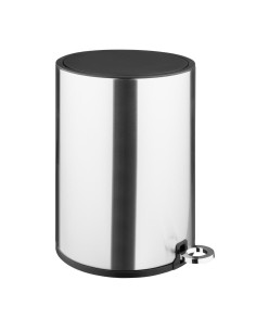 Poubelle à pédale ronde Jantex 6L - Acier brossé