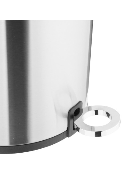 Poubelle à pédale ronde Jantex 3L - Acier brossé